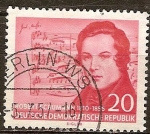 Stamps Germany -  Cent de la muerte de Robert Schumann (compositor) 1810-1856 (DDR)