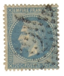 Stamps : Europe : France :  Napoleón III (1863-70)