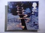 Stamps United Kingdom -  Ice Spiral - Espiral de Hielo - Serie:Navidad 2003 - Esculturas de hielo -Ice Sculptures