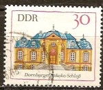 Stamps Germany -   	  Dornburger castillo rococó (construido 1736-47)