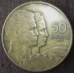 monedas de Europa - Yugoslavia -  1955 (Anverso)