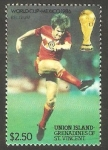 Stamps Saint Vincent and the Grenadines -  Isla Union - Mundial de fútbol México 86