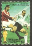 Stamps : America : Saint_Vincent_and_the_Grenadines :  Isla Union - Mundial de fútbol México 86