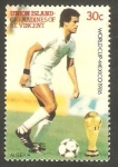 Stamps Saint Vincent and the Grenadines -  Isla Union - Mundial de fútbol México 86