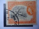 Stamps United Kingdom -  Mining for Bauxita - British Guiana.