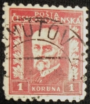 Stamps : Europe : Czechoslovakia :  Presidente Masaryk