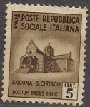 Sellos de Europa - Italia -  iglesia