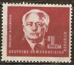 Stamps Germany -  Presidente Wilhelm Pieck,1876-1960 (DDR).