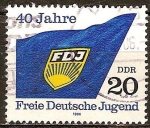 Stamps Germany -  40 años Juventud Libre Alemana (FDJ)DDR.