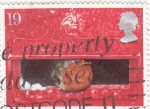 Stamps United Kingdom -  pájaro en boca buzón