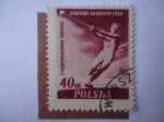 Stamps Poland -  Hommer- (Tirar) II Miedzynarodowe Igrzyska Sportowe Mtodziezy 1955 - Polska.