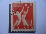 Stamps Poland -  Basketball- II Juegos Infantiles - II Miedzynarodowe Igrzyska Sportowe Mtodziezy 1955 - Polska.