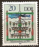 Stamps Germany -  Candelabros, Schwarzenberg en 1850 (DDR).