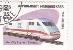 Stamps Madagascar -  tren-Inter City Express Siemens