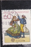 Stamps : Europe : Germany :  baile popular -CEPT