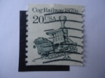 Stamps United States -  Tren de Cremallera 1870.