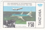Stamps Tanzania -  40 aniversario aviación