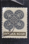 Sellos de Europa - Polonia -  flor de artesanía