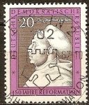 Stamps Germany -  Dr. Martin Luther 450 años de la Reforma (DDR).