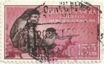 Stamps Equatorial Guinea -  GUINEA ESPAÑOLA. DIA DEL SELLO COLONIAL 1955. FAUNA. Cercopithecus cephus. EDIFIL ES-GN 356
