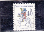Sellos de Europa - Checoslovaquia -  corneta a caballo