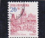 Stamps Czech Republic -  panorámica de Praga