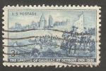 Sellos de America - Estados Unidos -  551 - 250 Anivº del desembarco de Cadilllac, en Detroit