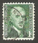 Stamps United States -  816 - Thomas Jefferson, Presidente de USA