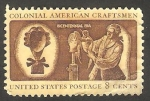 Stamps United States -  957 - II Centº de la independencia de Estados Unidos, Fabricante de pelucas