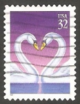 Sellos de America - Estados Unidos -  2588 - Corazón formado por dos cisnes