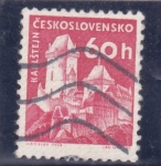 Stamps Czechoslovakia -  castillo de Karlstejn