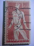 Stamps Czechoslovakia -  Primera Spartakiada 1955 en Praga.