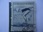 Stamps Czechoslovakia -  Kazdy Obcan Plavcem.