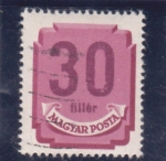 Stamps : Europe : Hungary :  cifras
