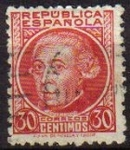 Stamps Spain -  ESPAÑA 1935 687 Sello º Personajes Gaspar Melchor de Jovellanos 30c República Española usado Espana 