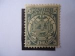 Stamps : Africa : South_Africa :  Escudos - z. Afr. Republiek - Vijf. Shillings.