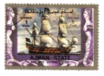 Stamps United Arab Emirates -  Barcos, Gran Formato (Ajman)