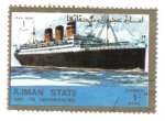 Stamps United Arab Emirates -  Los buques, de pequeño formato (Ajman)