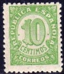 Stamps Spain -  ESPAÑA 1938 746 Sello Nuevo Serie Cifras 10c