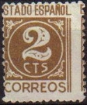 Stamps Spain -  ESPAÑA 1938 815 Sello Cifras Usado 2c