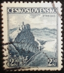 Stamps Czechoslovakia -  Castillo Strecno