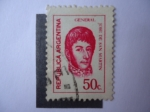 Stamps Argentina -  General, José Francisco de San Martín 1778-1850.