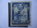 Stamps Barbados -  Guayanas Britanicas-Indio pescando con arco.
