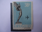 Sellos de America - Uruguay -  Monumento Diosa Alada y Avión - Uruguay.