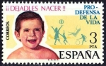 Stamps : Europe : Spain :  Campaña pro defensa de la Vida