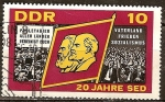 Sellos de Europa - Alemania -  20a Aniv de la unidad del Partido Socialista (SED)DDR.
