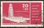 Stamps Germany -  Inauguración Buchenwald Memorial 14 de septiembre de 1958 (DDR).