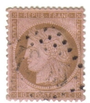 Sellos de Europa - Francia -  Ceres. III República (1871-75)