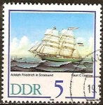Sellos de Europa - Alemania -  500 años Empresa-Schiffer Stralsund-Velero Adolph Friedrich,1863 (DDR).