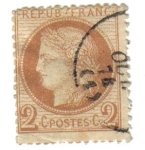 Sellos de Europa - Francia -  Ceres. III República (1871-75)